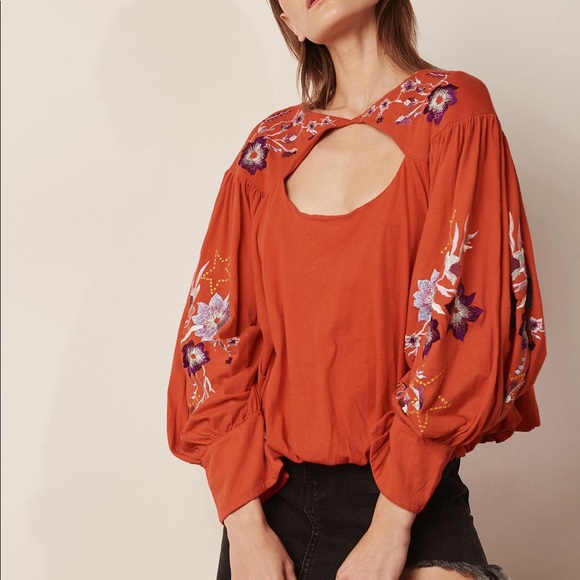 Free People Embroidered Blouse - Picture 2 of 3